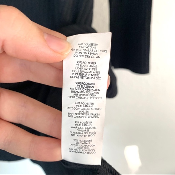 Nasty Gal black ribbed long sleeve mini dress 10 - Picture 6 of 8